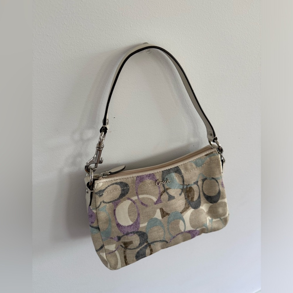Khaki Patterned Coach Mini Bag - Picture 6 of 6